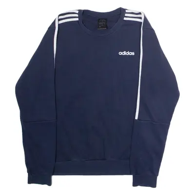 ADIDAS Mens Sweatshirt Blue Crew Neck M