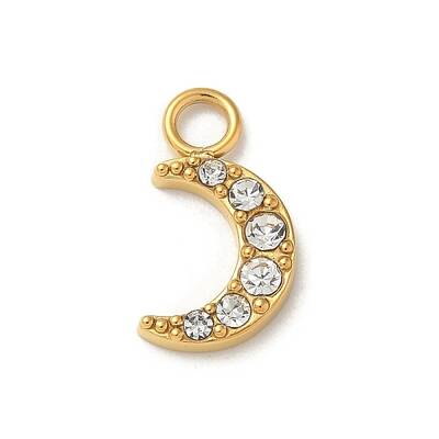 Ion Plating(IP) 304 Stainless Steel with Rhinestone Charms