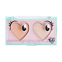 KimChi Chic Beauty Spinning Hearts Duo Eyeshadow - 2 Matte Shades, Easy to Blend, Cosmetic Makeup