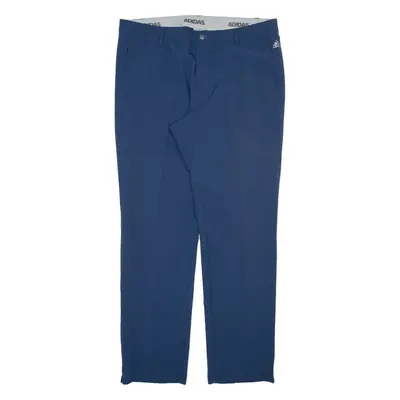 ADIDAS Mens Trousers Blue Regular Tapered W38 L34