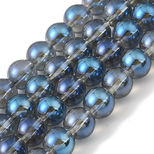 Transparent Electroplate Glass Beads Strands