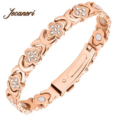 Jecanori Copper Bracelets for Women Pure Copper Magnetic Bracelet with 3500 Gauss Effective Magnets Trendy Stack Bangle