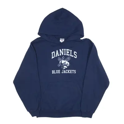 JERZEES Daniels Blue Jackets Hoodie Blue Pullover Mens S