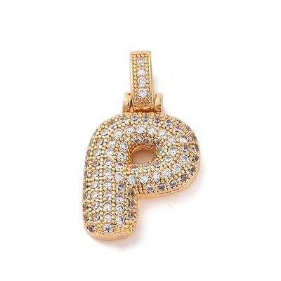 Brass Micro Pave Cubic Zirconia Pendants