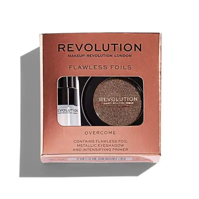 Set Makeup Revolution: Flawless Foils Vegan Eyeshadow Primer 2ml + Flawless Foils Vegan Eyeshadow Palette Overcome 2g
