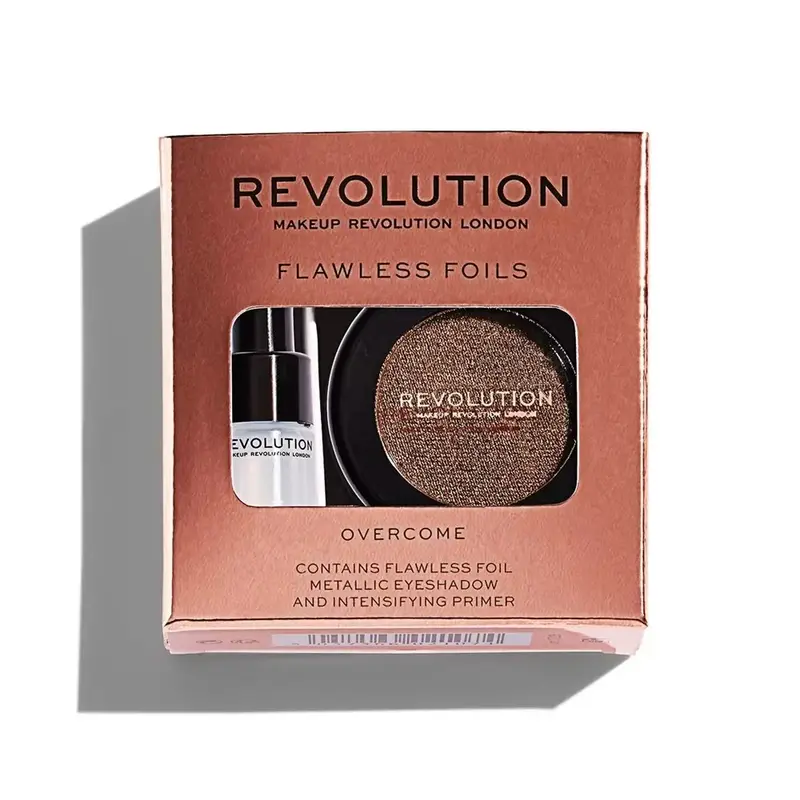 Set Makeup Revolution: Flawless Foils Vegan Eyeshadow Primer 2ml + Flawless Foils Vegan Eyeshadow Palette Overcome 2g