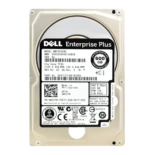 CA07173-B41800DU Dell 600GB 6Gb/s SAS 10000 2.5-inch Hard Drive