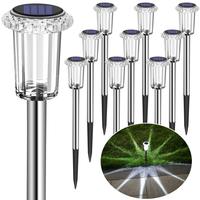 Solar Powered Outdoor Light Kit, Auto On/Off IP44 Waterproof LED Solar Pathway Garden Light for Backyard Lawn Patio, Outdoor...