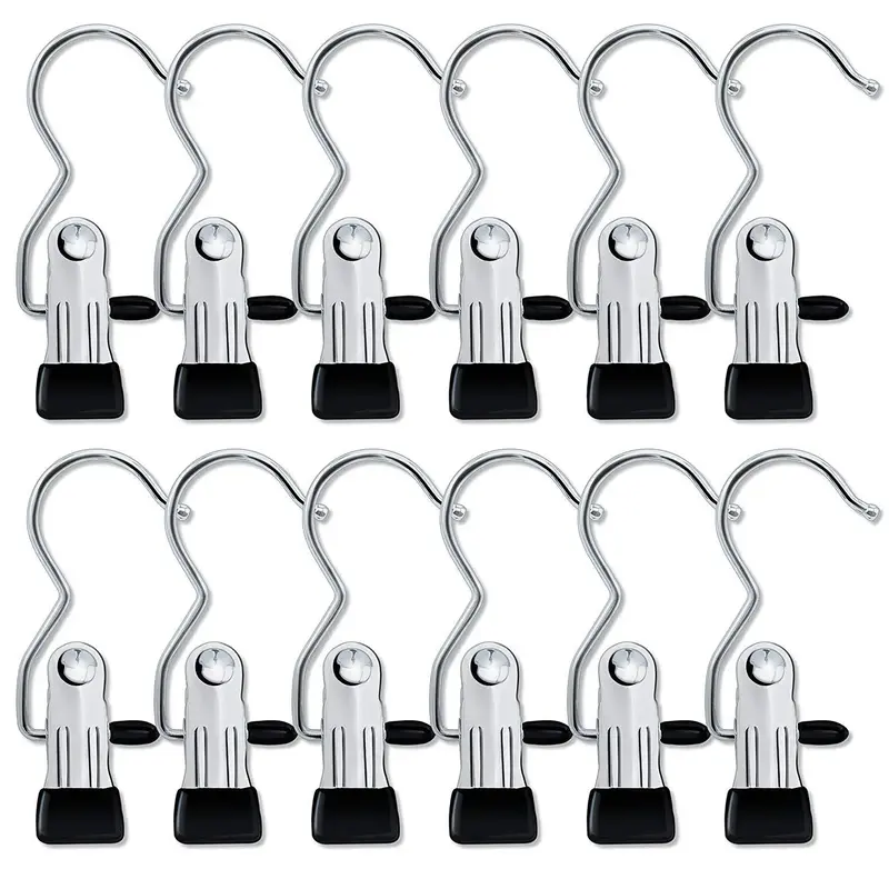 16 Counts Anti-Rust Clip Clothespins, Ultimate Lightweight Hanging Travel Hanger Organizer for Home & More, Space-Saving Magi...