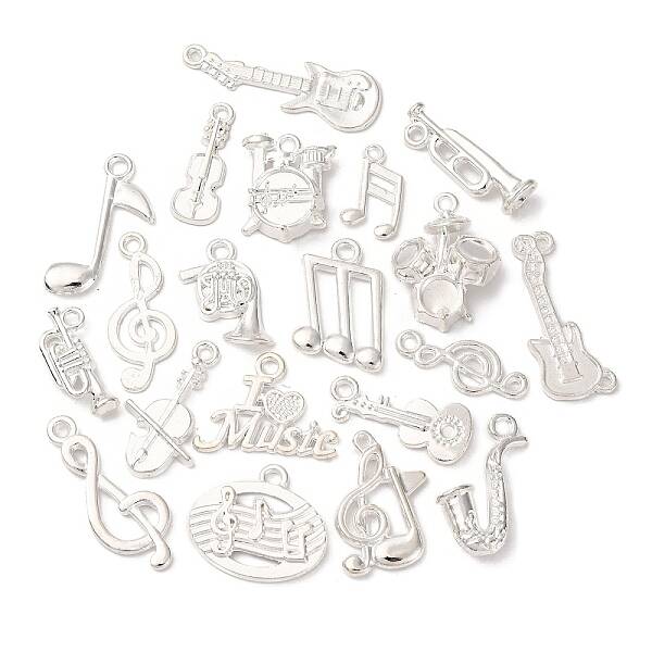 20Pcs 20 Styles Alloy Pendants Set