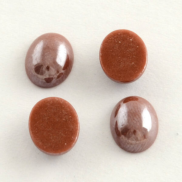 Pearlized Plated Opaque Glass Cabochons