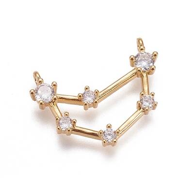 Brass Micro Pave Cubic Zirconia Pendants