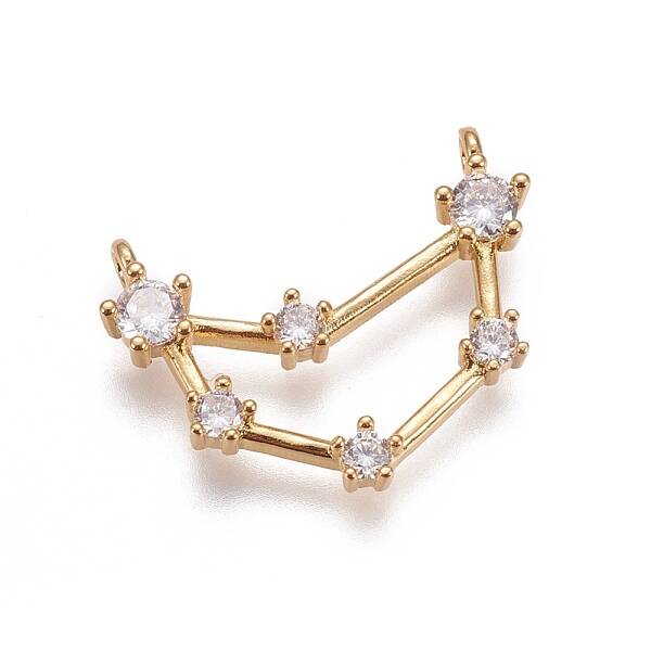 Brass Micro Pave Cubic Zirconia Pendants