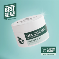 Hair Styling Sea Clay by Del Océano | Long Lasting Natural Matte Finish | Texturizing & Volumizing Gel Haircare
