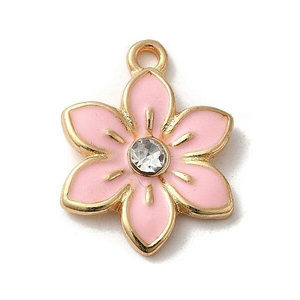 Flower Alloy Enamel Pendants