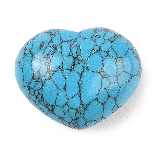 Synthetic Turquoise Love Heart Stone