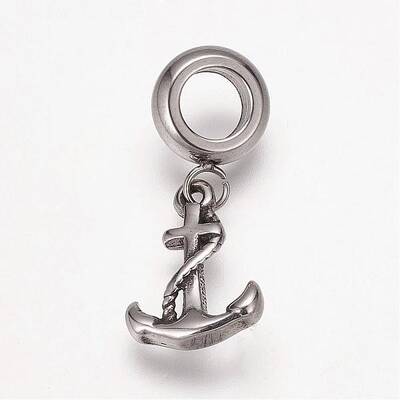 304 Stainless Steel European Dangle Charms