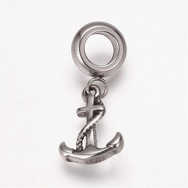 304 Stainless Steel European Dangle Charms