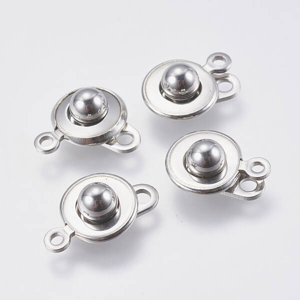 Tarnish Resistant 201 Stainless Steel Snap Clasps