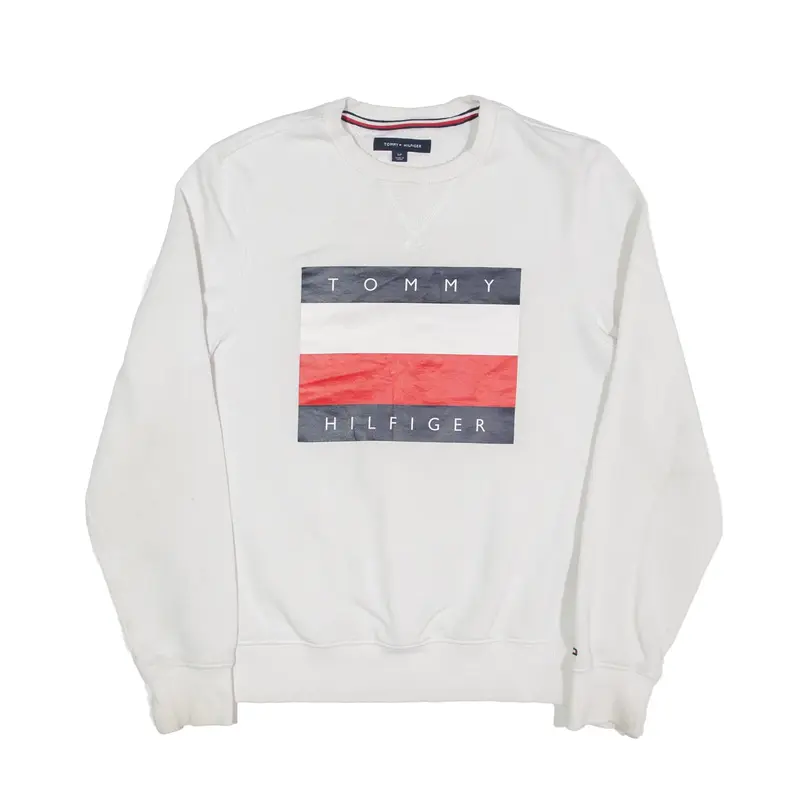 TOMMY HILFIGER Sweatshirt White Mens S