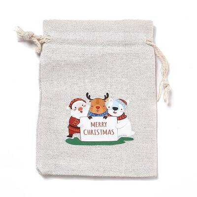 Christmas Cotton Cloth Storage Pouches