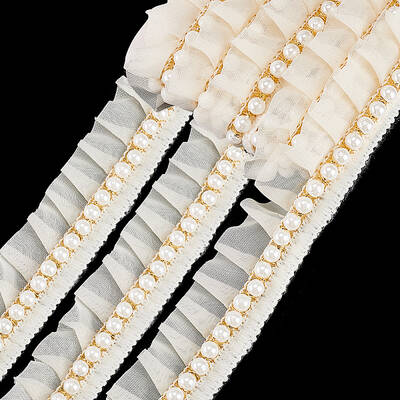 5 Yards Organza Pleated Lace Ribbons
