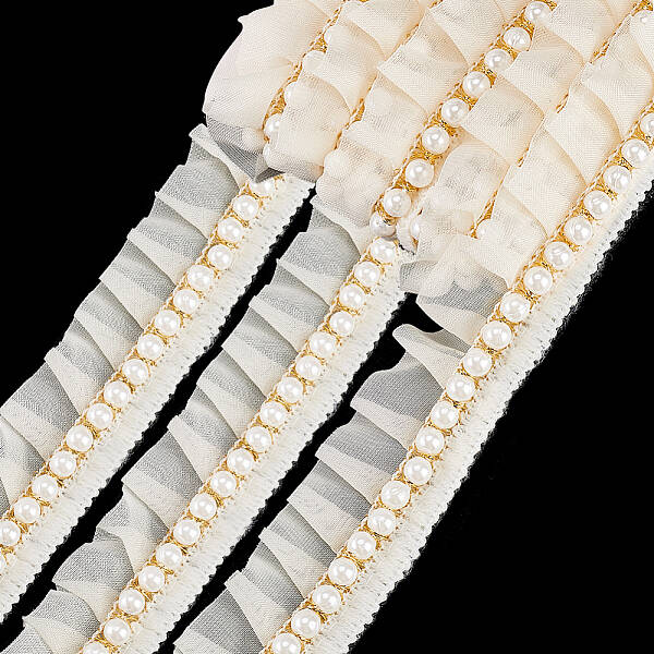 5 Yards Organza Pleated Lace Ribbons