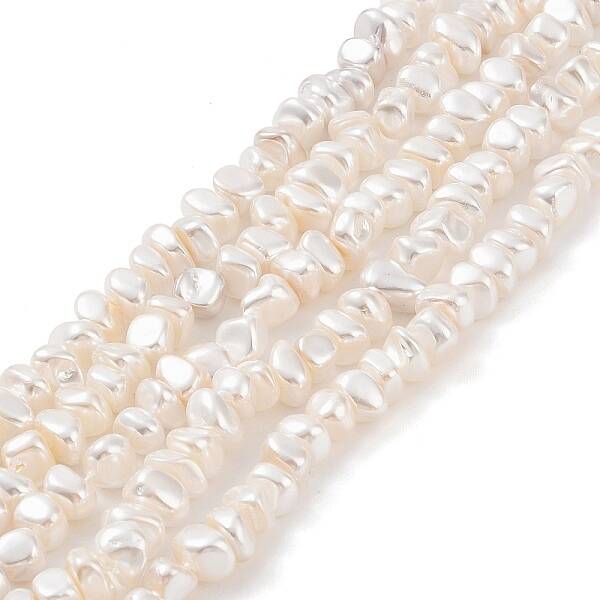 Electroplated Shell Pearl Beads Strands
