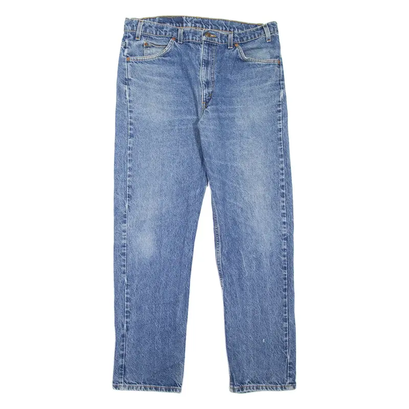 LEVI'S 505 Jeans Orange Tab Mens Blue Straight 90s Stone Wash W38 L32