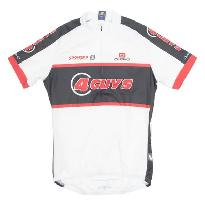 OWAYO Cycling Mens Jersey White 1/4 Zip L