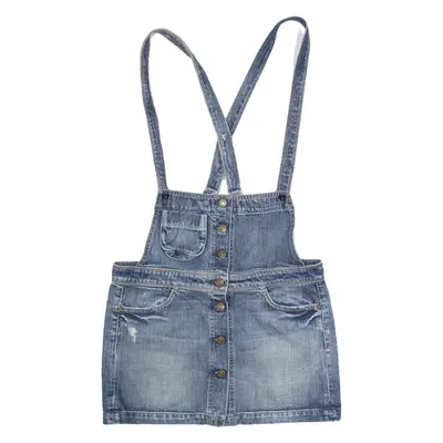 7 FOR ALL MANKIND Womens Dungaree Dress Blue Denim Sleeveless Short S