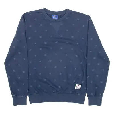 CHAMPION Mens Sweatshirt Blue XS