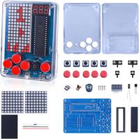 DIY Soldering Game Kit, PEMENOL 4 Retro Games Electronics Learning Soldering Project Kit, with Brightness Adjustable Music Sw...