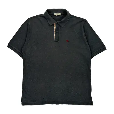 Burberry Polo Shirt - Medium Black Cotton
