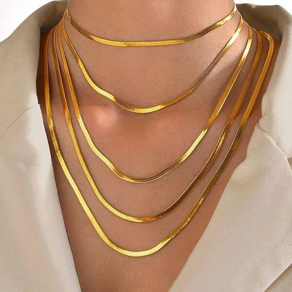 Stainless Steel Snake Chain Necklaces for Women