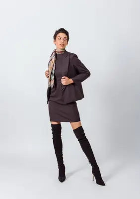 Luxe Charcoal Blazer | Size: L | Color: Charcoal