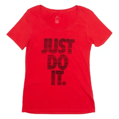 NIKE Just Do It. Womens T-Shirt Red S