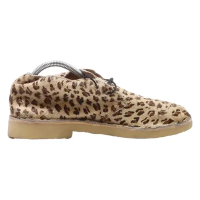 Animal Print Desert Boots Beige Straw Womens UK 6