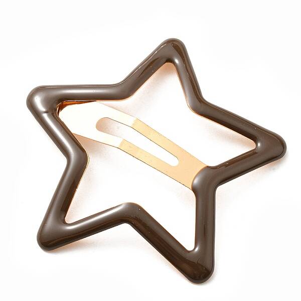 Star Alloy Enamel Snap Hair Clips