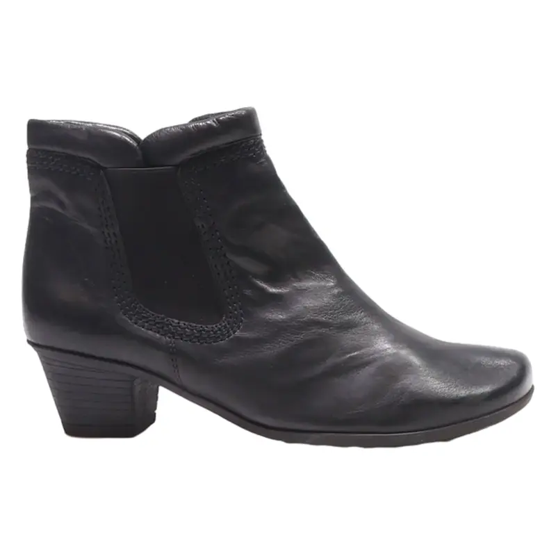 GABOR Ankle Boots Black Leather Womens UK 5