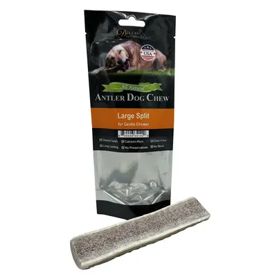 Deluxe Naturals Large Split Elk Antler Chews for Dogs | Naturally Shed USA Collected Elk Antlers Offer A-Grade Quality, All-N...