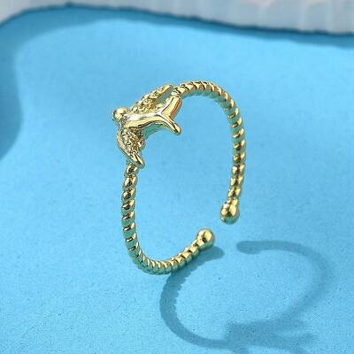Bird Brass Cuff Rings for Women