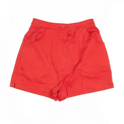 Shorts Red 90s Regular Casual Womens XXS W24