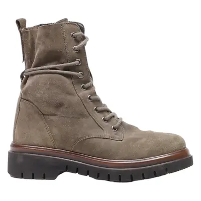 GABOR Combat Boots Grey Suede Womens UK 5