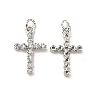 Brass Micro Pave Cubic Zirconia Pendants