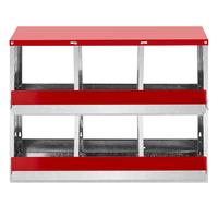 6 Compartment Roll Out Chicken Nesting Box with Basket, Egg Nest Box Chicken Laying Box Hens Chicken Coop Box