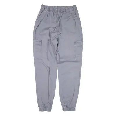 H&M Cargo Trousers Grey Regular Tapered Womens W26 L27