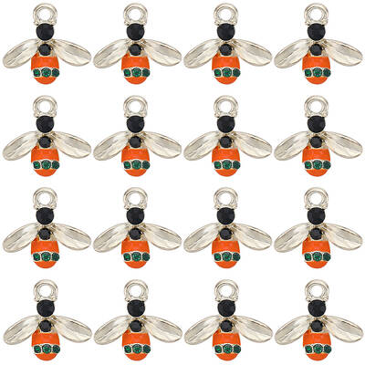 40Pcs Alloy Enamel Pendants