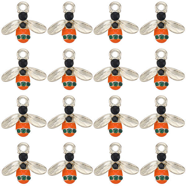 40Pcs Alloy Enamel Pendants
