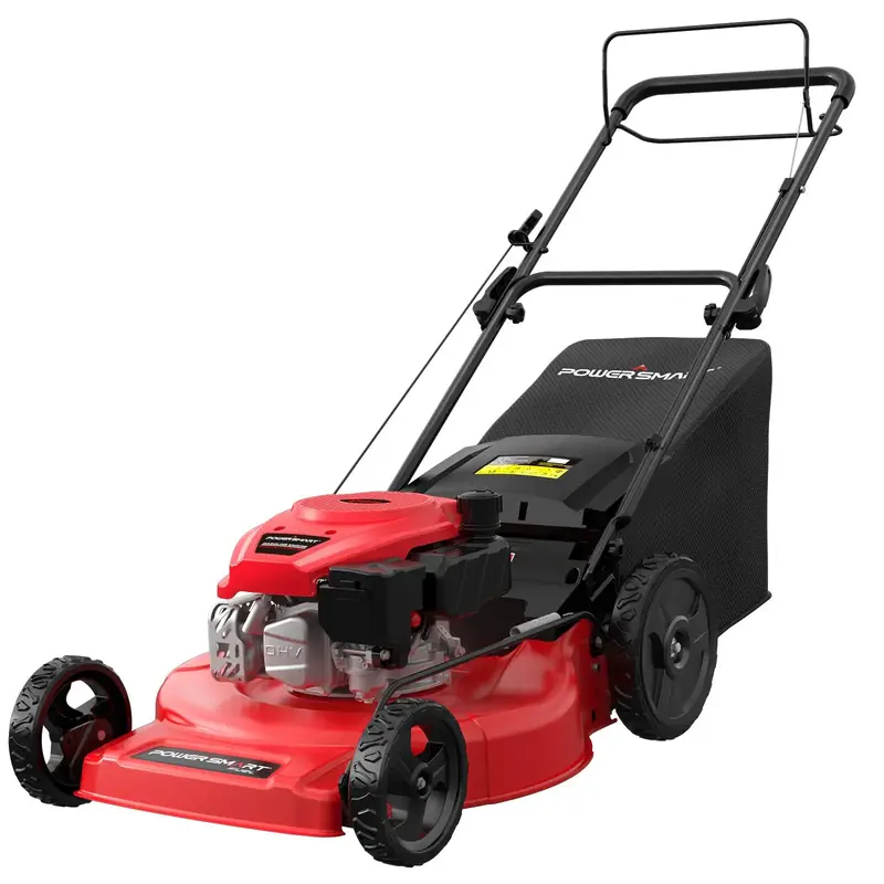 PowerSmart Self Propelled Gas Lawn Mower, 22 in. with 170cc OHV Engine, 2-in-1 Rear-Wheel Drive High Wheels, Red(V8622S1),ree...